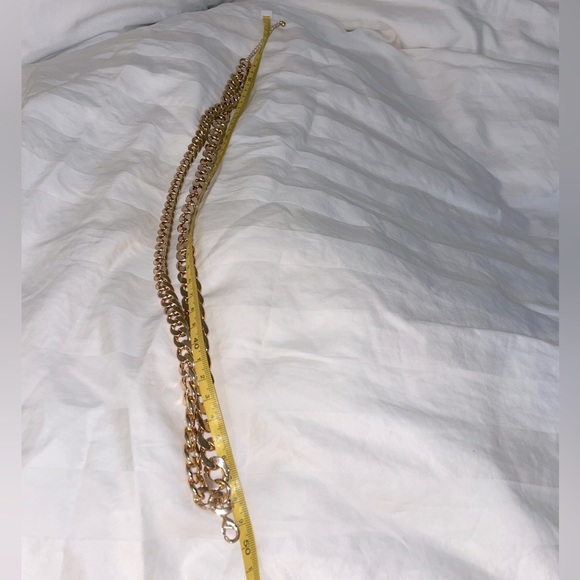 Heavy Double Chain Gold Necklace - Picture 5 of 6